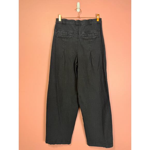 Free People Lotta Love Linen Trouser in Black Size 2 - Picture 7 of 7